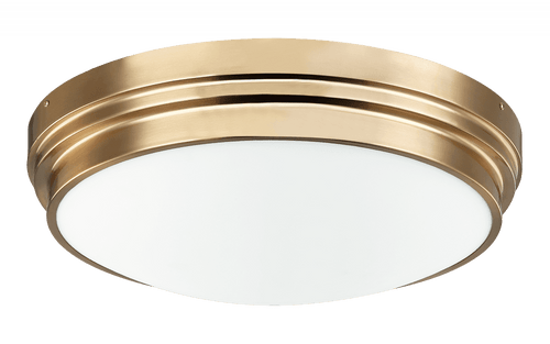 Matteo Lighting Fresh Colonial Flush Mount, 3-Light, Aged Gold Brass, 17"W (X46403AG 305XQWR) 