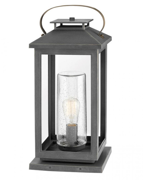 Hinkley Atwater Medium Pier Mount Lantern, LED, Gray, 9.5"W (1167AH-LL 9Q7KL) 