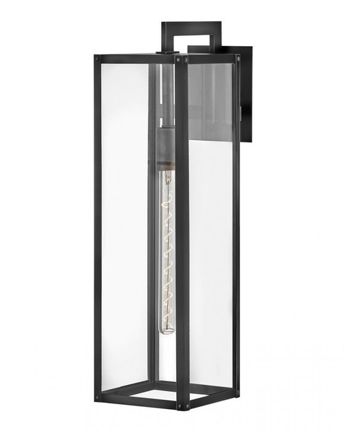 Hinkley Max Outdoor Wall Lantern, LED, Black, 25"H (2595BK-LL 9Q8JW) 
