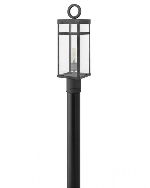 Hinkley Porter Pier Mount Light, LED, Black, Gray, 6.5"W (2801DZ-LL 9Q9FM) 