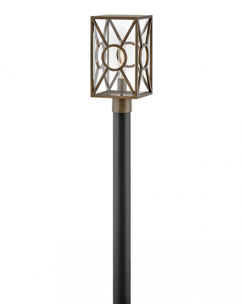 Hinkley Brixton Medium Post Mount Lantern Burnished Bronze 