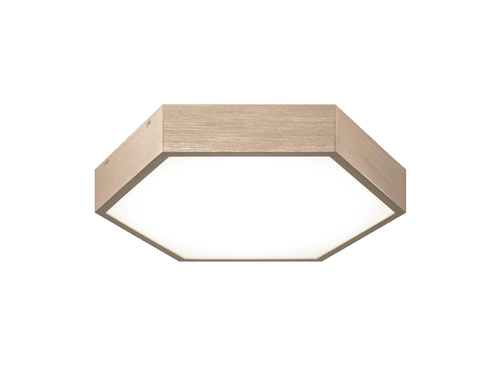 Matteo Lighting Hexol Flush Mount, 1-Light LED, Oxidized Rose, 14"W (M12614OR 305XQWM) 