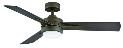 Hinkley Ventus Ceiling Fan, 3-Blade, 1-Light, Metallic Matte Bronze, Metallic Matte Bronze Blades, 52"W (902852FMM-LIA 9M6VG) 
