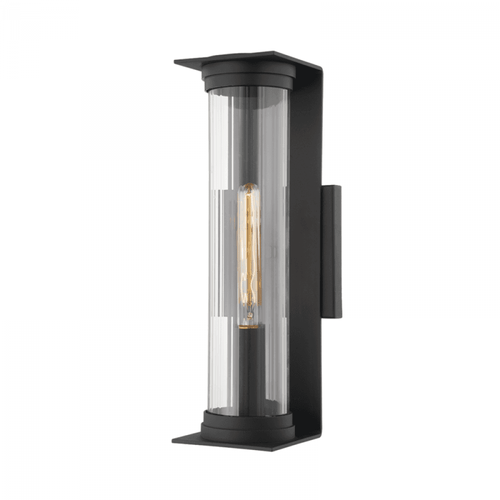 Troy Presley Outdoor Wall Sconce Black 6.5"W x 18"H 