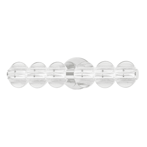 Hudson Valley Lindley Bath Vanity Light Nickel 5"W x 23.75"H 