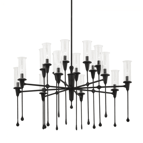 Hudson Valley Chisel Chandelier Black 41.25"W x 28"H 