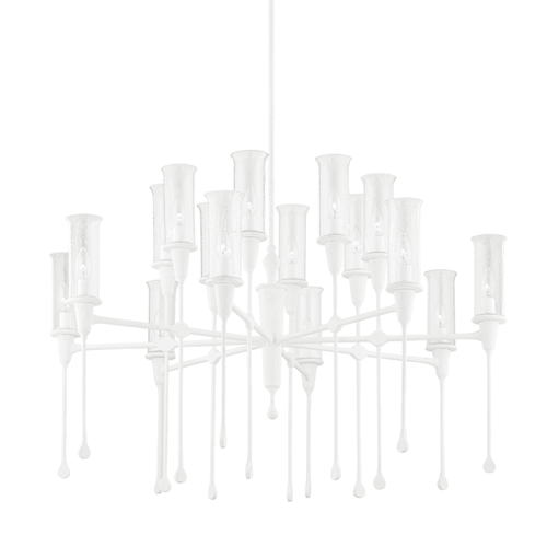 Hudson Valley Chisel Chandelier White 41.25"W x 28"H 