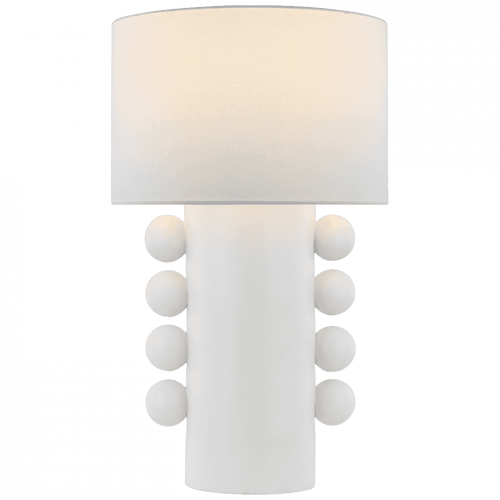 Visual Comfort & Co. Signature Collection Tiglia Tall Table Lamp, 1-Light, Plaster White, Linen Shade, 31"H (KW 3687PW-L CX03E) 