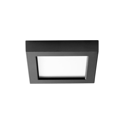 Oxygen Altair Flush Mount, 1-Light, LED, Black, Matte White Shade, 5"W (3-332-15 42P3E) 