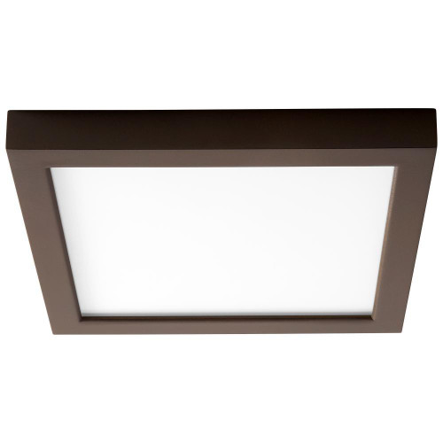 Oxygen Altair Flush Mount, 1-Light, LED, Oiled Bronze, Matte White Shade, 9.125"W (3-334-22 42P3P) 