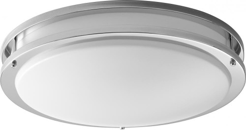 Oxygen Oracle Flush Mount, 1-Light, LED, Polished Chrome, Matte White Shade, 17.75"W (3-619-14 3ZPE4) 