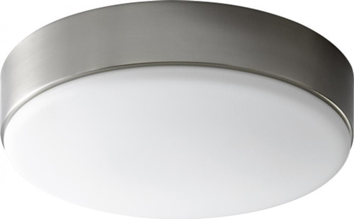 Oxygen Journey Flush Mount, 2-Light, LED, Satin Nickel, White Opal Glass Shade, 14"W (3-624-24 3ZPEW) 