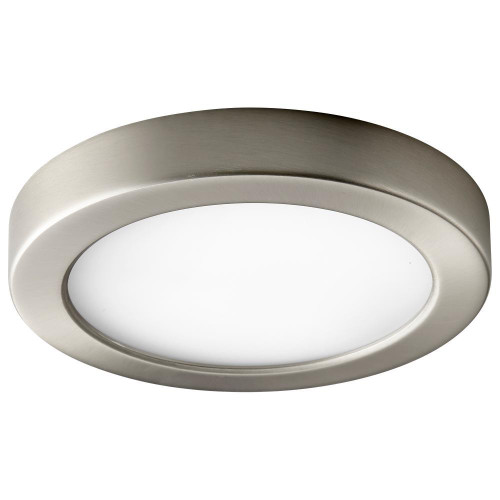 Oxygen Elite Flush Mount, 1-Light, LED, Satin Nickel, Matte White Shade, 7"W (3-645-24 42Q1A) 