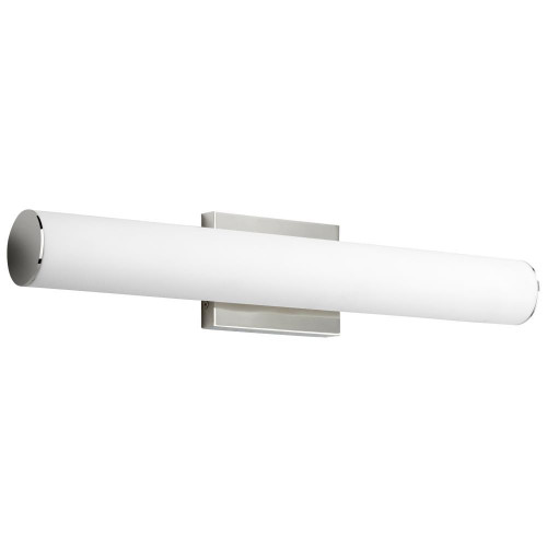 Oxygen Fugit Vanity, 2-Light, LED, Polished Nickel, Matte White Shade, 23.25"W (3-5012-20 42N3J) 