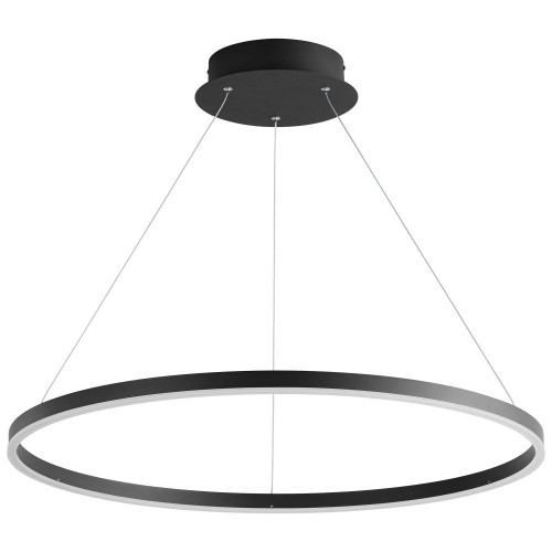 Oxygen Circulo Pendant, 1-Light, LED, Black, Matte White Shade, 31.5"W (3-65-15 42Q1F) 