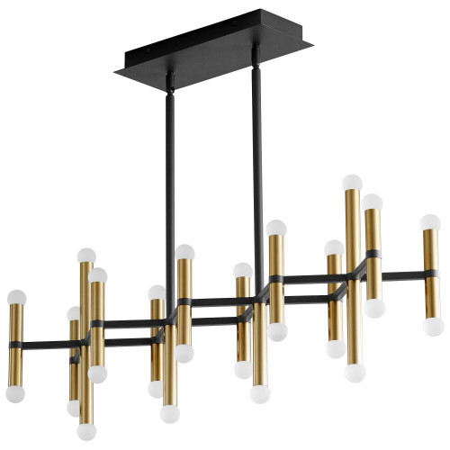 Oxygen Nero 26-Light 34-in Linear Chandelier 