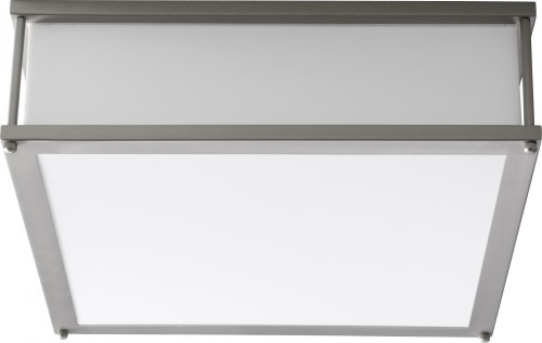 Oxygen Modulo Flush Mount, 2-Light, LED, Satin Nickel, Matte White Shade, 16"W (3-683-24 3ZQDN) 