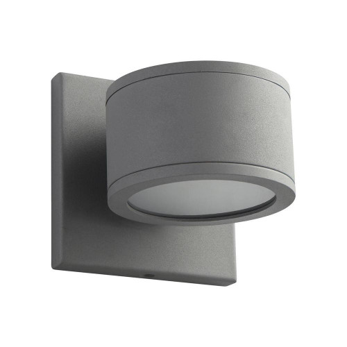 Oxygen Ceres Outdoor Wall Sconce, 2-Light, LED, Grey, Frosted Glass Shade, 4.75"H (3-727-16 3ZR9Y) 