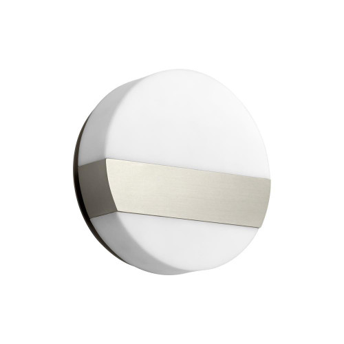 Oxygen Aurora Wall Sconce, 1-Light, LED, Satin Nickel, Matte White Shade, 6"H (3-551-24 42N45) 