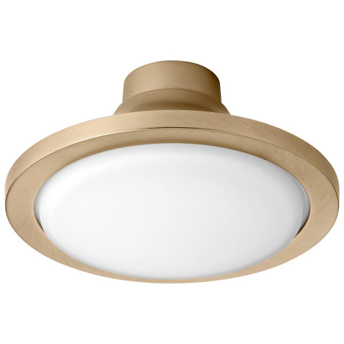 Oxygen Juno Fan LED Light Accessory Kit, 1-Light, LED, Aged Brass, Satin Opal Shade, 7.375"W (3-9-109-40 42Q3J) 