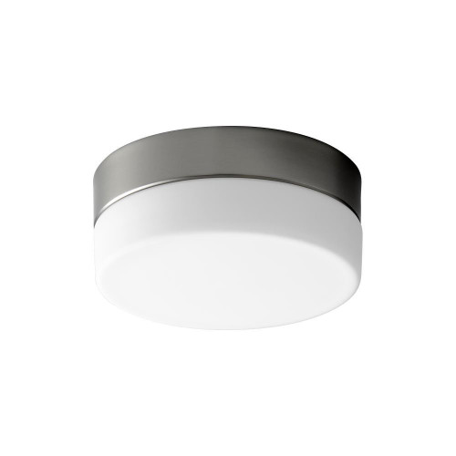 Oxygen Zuri Flush Mount, 1-Light, LED, Satin Nickel, Matte White Shade, 7.25"W (32-630-24 42P2F) 
