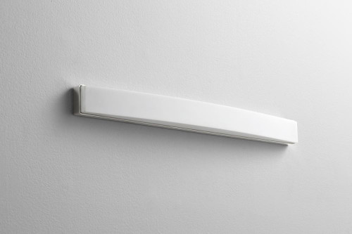 Oxygen Archer Vanity, 1-Light, LED, Polished Nickel, Matte White Shade, 26.75"W (3-575-20 3ZPC3) 