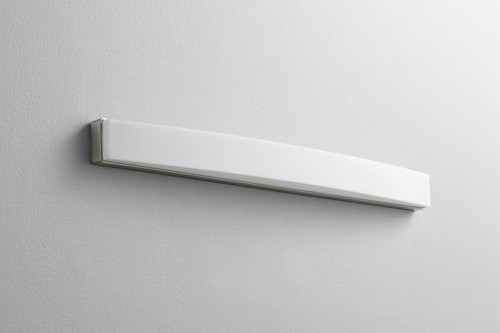 Oxygen Archer Vanity, 1-Light, LED, Satin Nickel, Matte White Shade, 26.75"W (3-575-24 3ZPC4) 