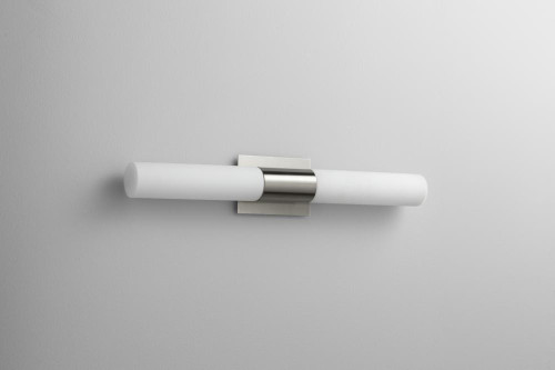 Oxygen Magneta Vanity, 2-Light, LED, Satin Nickel, Matte Opal Shade, 27"W (3-590-124 3ZPCU) 