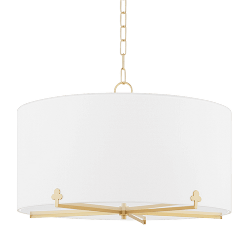Mitzi by Hudson Valley Lighting Darlene Chandelier, 5-Light, Aged Brass, 26"W (H519805-AGB 608UGEU) 