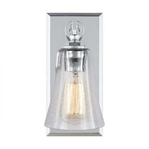Visual Comfort & Co. Studio Collection Monterro Wall Sconce, 1-Light, Chrome, Clear Seeded Shade, 11"H (VS24701CH 706U5GR) 