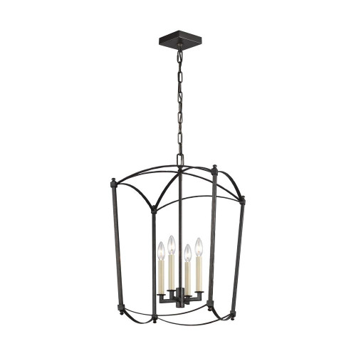 Visual Comfort & Co. Studio Collection Thayer Lantern, 4-Light, Smith Steel, 26.38"H (F3322/4SMS 706WZ9X) 