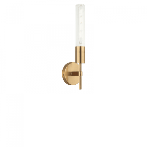 Matteo Lighting Lumiere Bath Vanity Light, 1-Light, Brass, Aged Gold Brass, 16"H (S04001AG 305XTVV) 