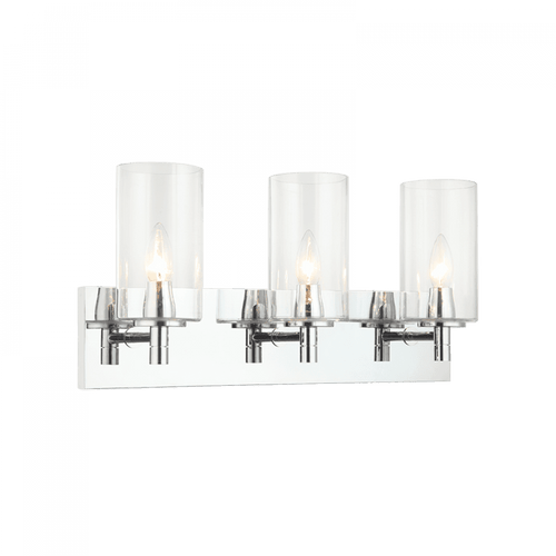 Matteo Lighting Candela Bath Vanity Light, 3-Light, Chrome, 20.9"W (S04903CHCL 305XTWE) 