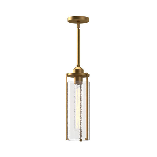 Alora Lighting Belmont Pendant, 3-Light, Aged Gold, Clear Water Glass, 16.75"H 
