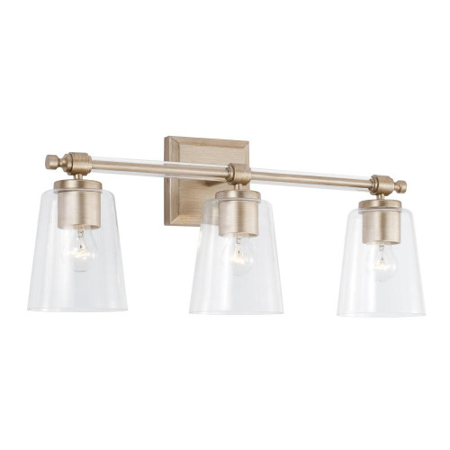 Capital Breigh Vanity Light, Brushed Champagne, 23"W 