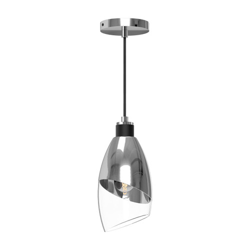 Alora Lighting Capri Pendant, 1-Light, Chrome, Clear Glass, 11.13"H 