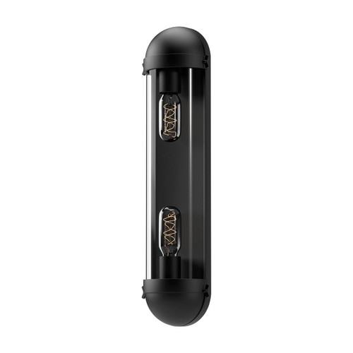 Alora Lighting Cyrus Bathroom Vanity Light, 2-Light, Matte Black, Clear Glass, 21.5"H 