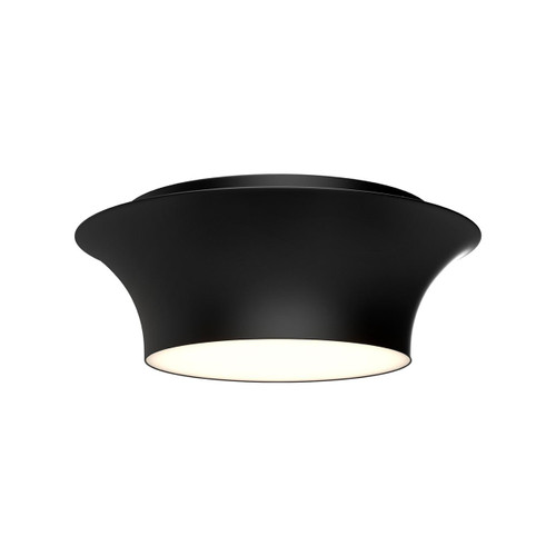 Alora Lighting Emiko Flush Mount, 2-Light, Matte Black, 13"D 