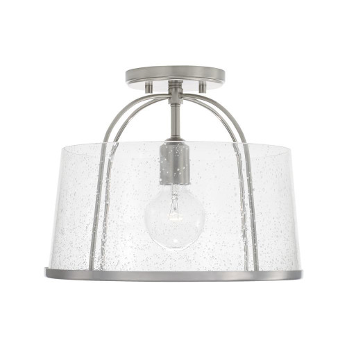 Capital Madison Semi-Flush Mount, Brushed Nickel, 13"W 