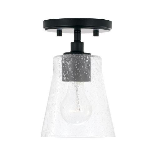 Capital Baker Pendant, Matte Black, 5.5"W 