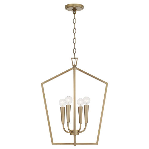 Capital Holden Foyer, Aged Brass, 16.75"W 