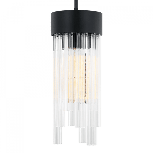 Matteo Lighting Kellan Pendant, 3-Light, Black, Matte Black, 17"H (C66903MB 305XRYE) 