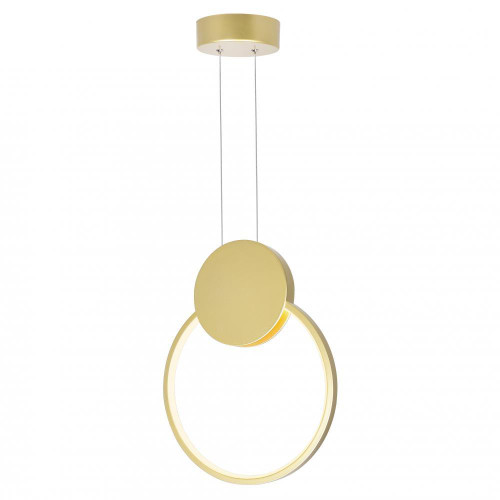 CWI Lighting Pulley Pendant, LED, Satin Gold, Clear Glass, 12"W (1297P12-1-602 3069PCG) 