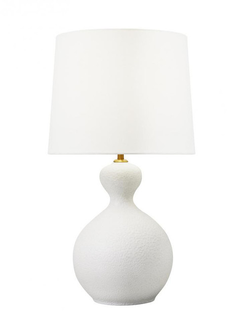 Visual Comfort & Co. Studio Collection Antonina Table Lamp, 1-Light, LED, Marion White, White Linen Shade, 25.5"H (AET1061MRW1 706X0AX) 