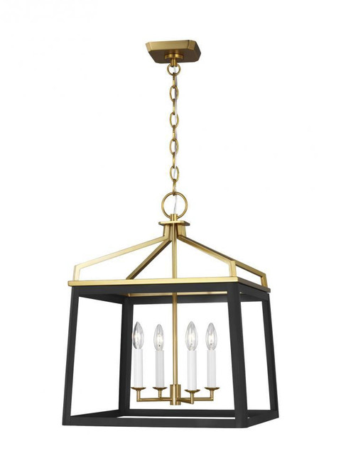 Visual Comfort & Co. Studio Collection Carlow Large Lantern, 4-Light, Midnight Black, 23.5"H (CC1554MBKBBS 706X094) 