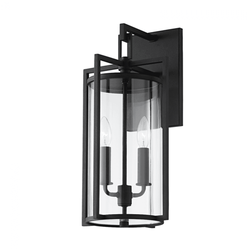 Troy Percy Outdoor Wall Sconce Texture Black 18.25"H 