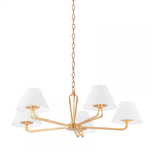Troy Ozias Chandelier Vintage Gold Leaf 36"W 