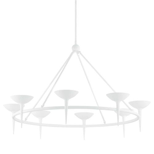 Troy Cecilia Chandelier Gesso White 47"W 