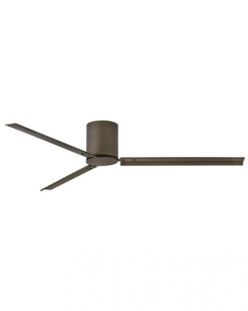 Hinkley Indy Flush Ceiling Fan, 3-Blade, Metallic Matte Bronze, Metallic Matte Bronze Blades, 72"W (901072FMM-NDD 9U78L) 