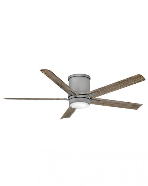 Hinkley Vail Flush Ceiling Fan, 5-Blade, 1-Light, LED, Graphite, Driftwood Blades, 52"W (902552FGT-LWD 9U78P) 